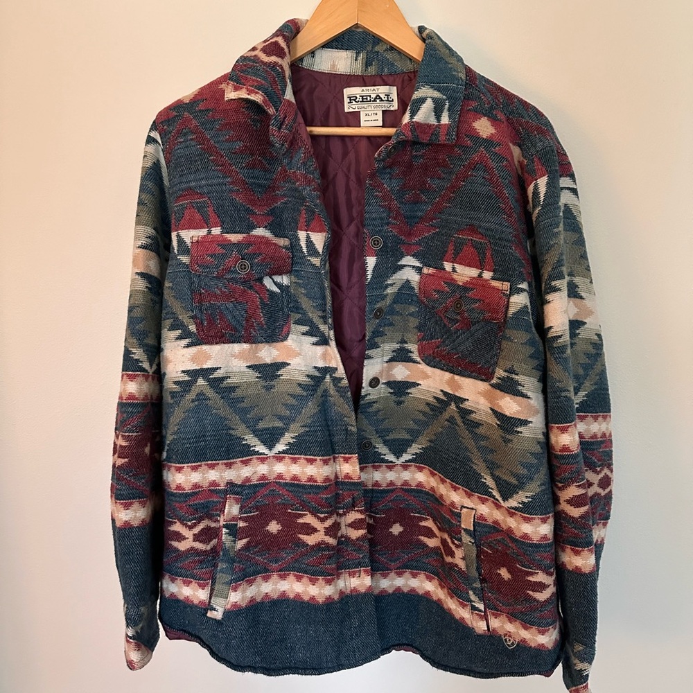 Ariat buffalo plaid shirt jacket